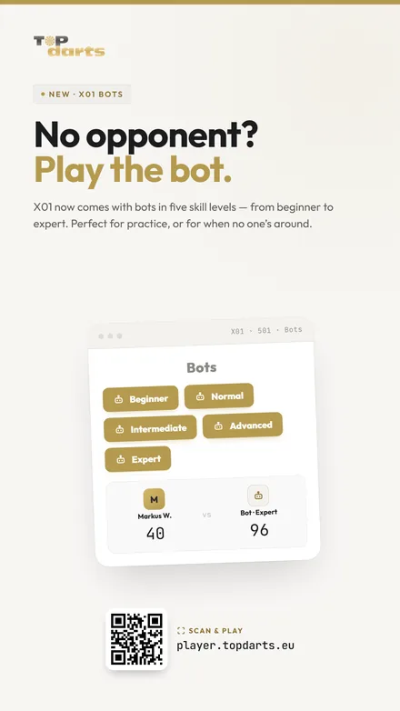 Bots X01 · 5 niveaux