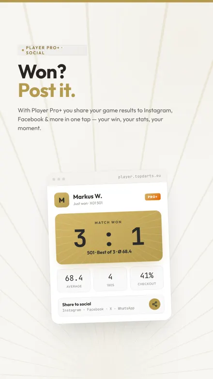 Player Pro+ · Social sharing